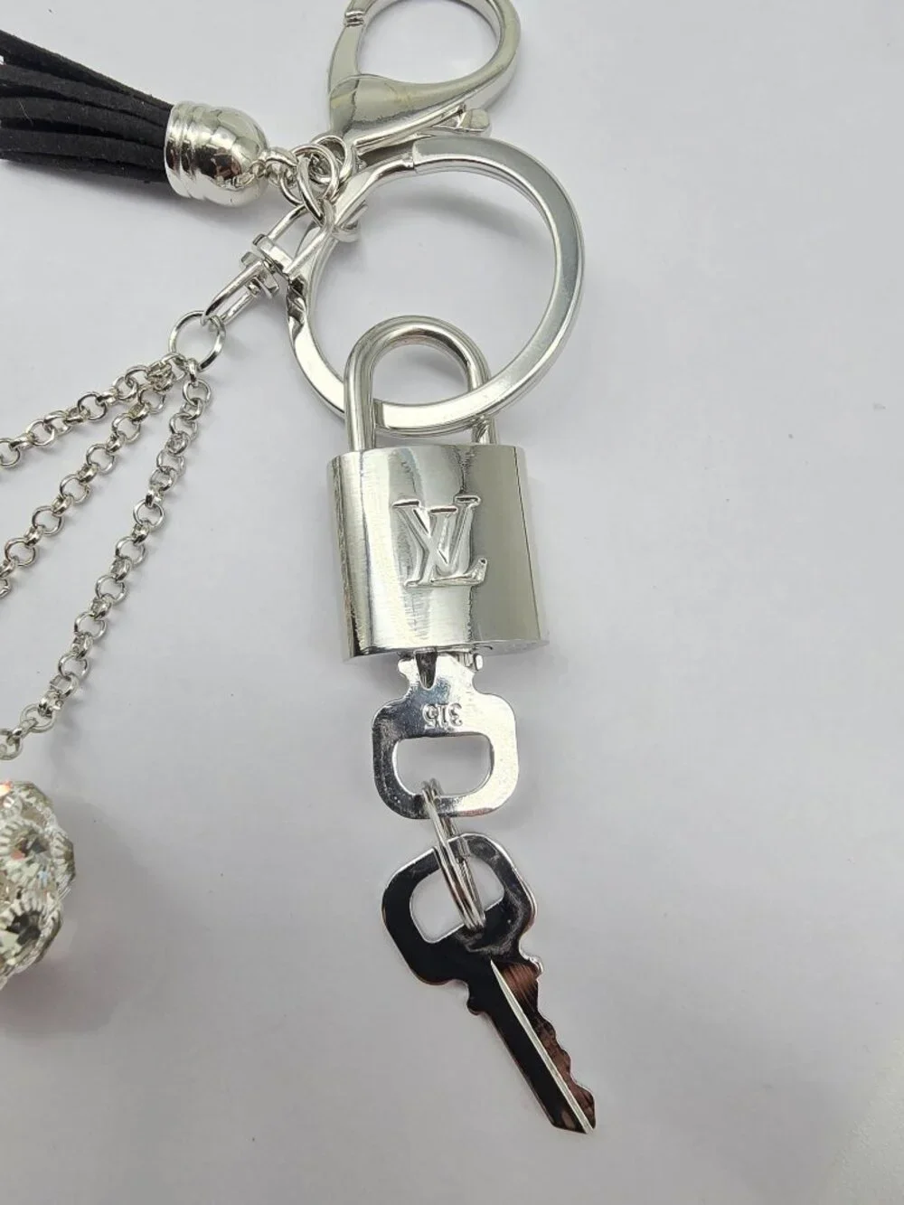 Authentic Louis Vuitton Silver Lock 🔒 Unbranded Keychain Bag Charm LV